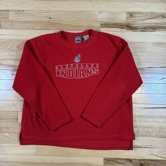 VINTAGE Cleveland Indians Sweatshirt XL Sweater Cheif Wahoo 90s Authentic MLB - Picture 1 of 4